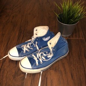Blue converse high tops